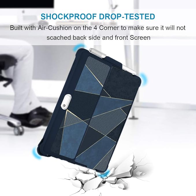 for Surface Go 3 Case Surface Go 2 Case Surface Go Cases Shockproof Rugged Folio Surface Go 3/ Go 2/ Go Protective Cases Cover Compatible with Microsoft Surface Go 2/ Go 3/ Go 10 inch Tablet