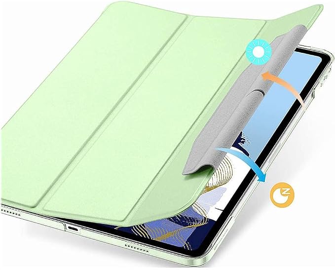 SaharaCase ESR Folio Case for Apple iPad Pro 11 (3rd Generation 2021 &amp 4th Generation 2022) [Shockproof Bumper] Rugged Protection Antislip Grip Leather Kickstand (Blue)