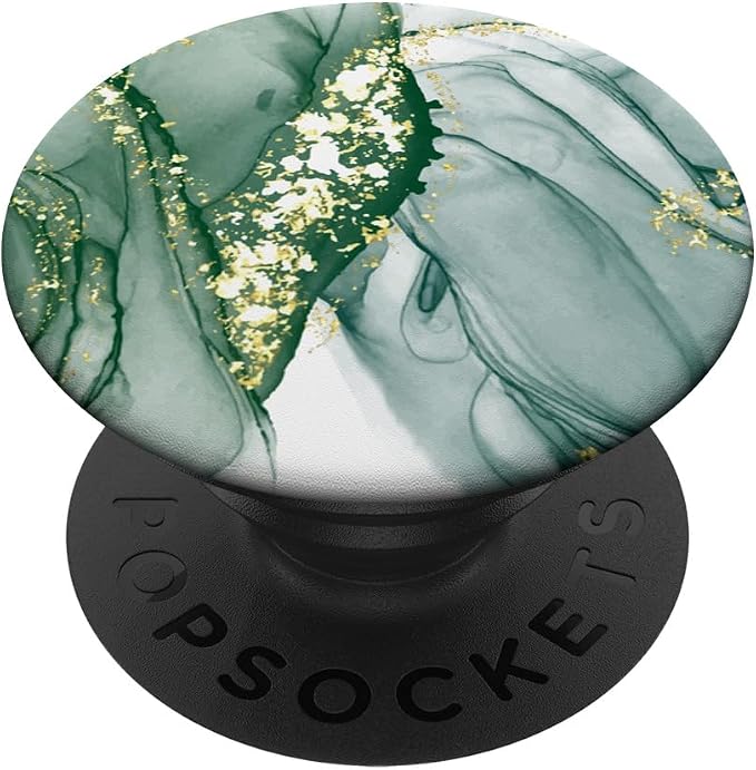 Elegant Jade Green Pattern and Dark Forest Green PopSockets Adhesive PopGrip