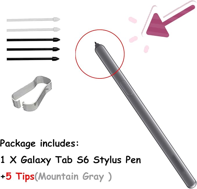 Galaxy Tab S6 Stylus Pen Replacement for Samsung Galaxy Tab S6Tab S6 Pen Replacement for Galaxy S6 Stylus Touch S Pen with Nibs +Card Needle(Cloud Blue)