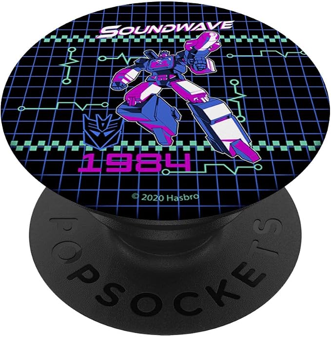 Transformers Soundwave 1984 Grid PopSockets Adhesive PopGrip