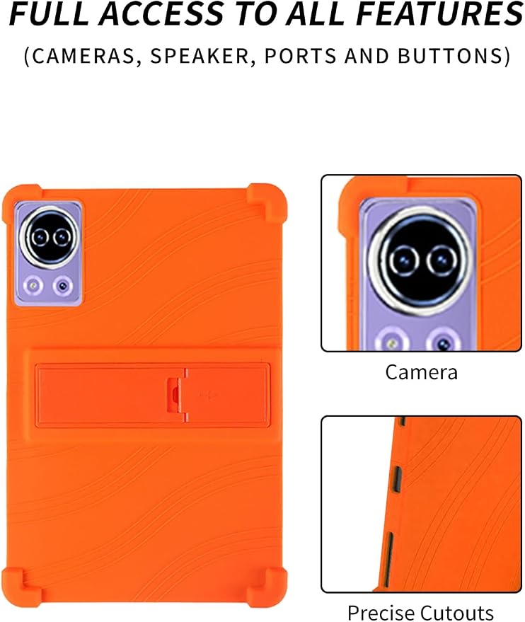 Case for SKYEGG K15 Tablet 11 inch Android 14 Tablets，WUNIAK Shock Proof Lightweight Stand Rubber Shell Protective CoverKids Friendly Soft Silicone Adjustable Stand CoverBlack