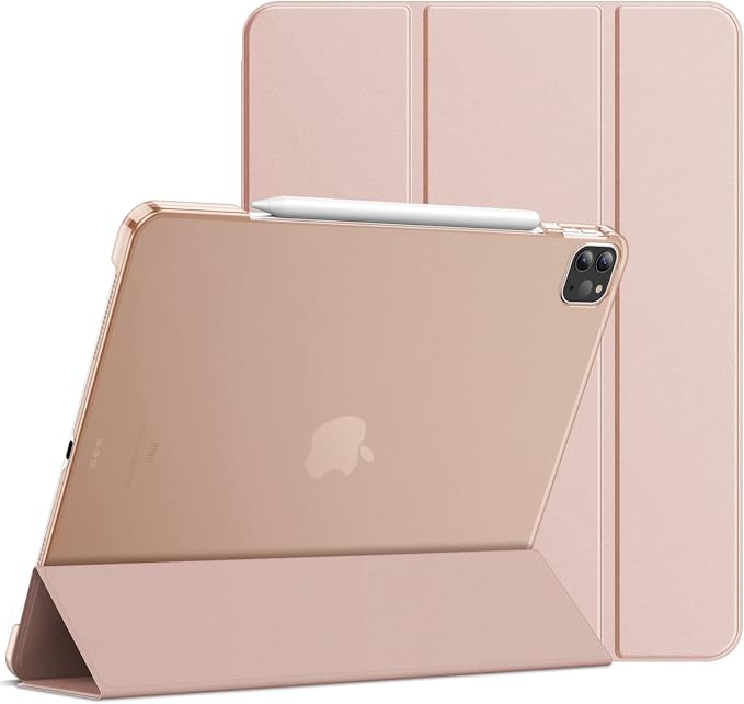 JETech Case for iPad Pro 12.9-Inch (2020/2018 Model 4th/3rd Generation) Compatible with Pencil Cover Auto Wake/Sleep (Black)