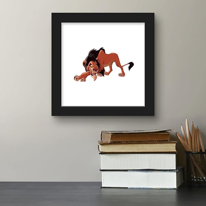 Trends International Gallery Pops Disney The Lion King - Scar Wall Art Wall Poster, 12.00" x 12.00", Black Frame Version