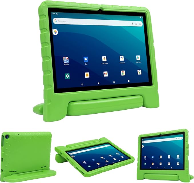 Kids Case for Onn 10.1 Tablet 2024 Gen 4(Model:100135925) ShockproofBlack | Lightweight EVA Foam Foldable Handle Stand Precise Cutouts Kid-Friendly For Daily Use