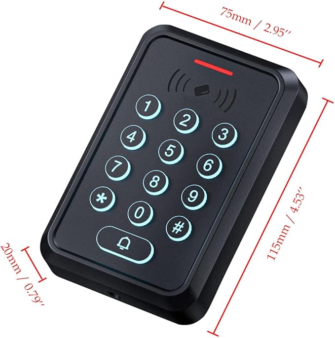 Smart Door Access Control System with 500KG 1200lbs Magnetic Lock, WiFi & Tuya App Remote Unlock, Waterproof Keypad Reader (ID & IC Card), Power Supply, Exit Button, Doorbell & Remote Controls