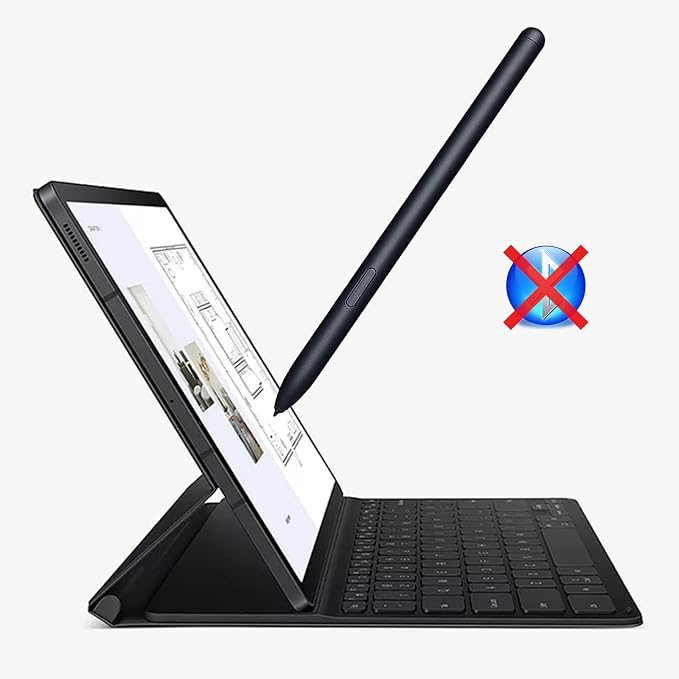 2 Pack Galaxy S7 FE S Pen Replacement Pen for Samsung Galaxy Tab S7/Tab S7 FE Stylus Pen S PenEJ-PT7304096 Pressure SensitivityNoBluetooth(Black)