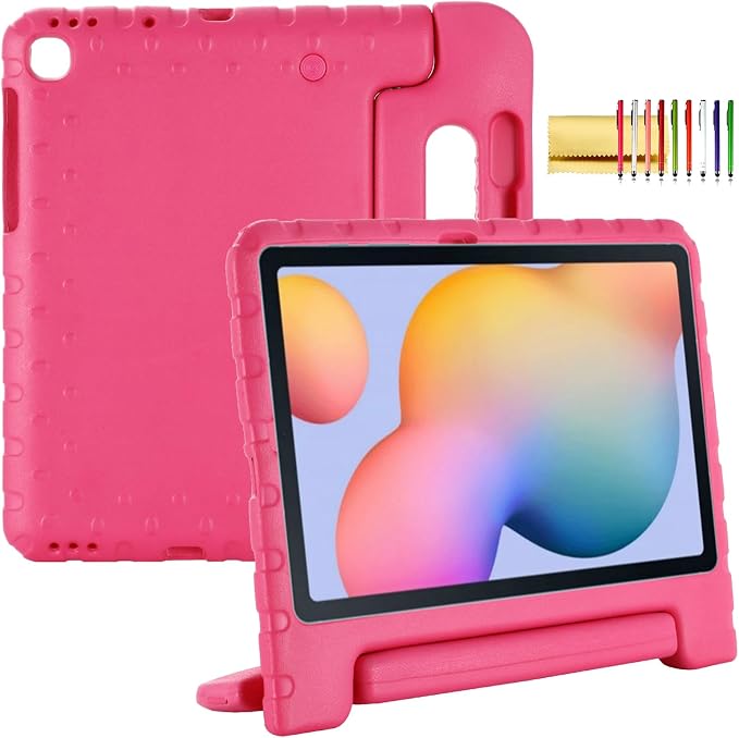 Kids Case for Samsung Galaxy Tab S10 FE Plus 13.1 (2025) Techcircle Handle Stand Light EVA Foam Bumper Protective Rugged Drop Protection Child Proof Cover Black