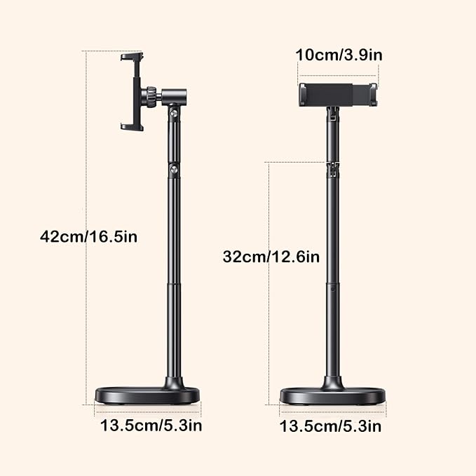 Adjustable Cell Phone Stand360° Rotating Lifting Mobile Phone Holder | for DeskVideo Recording HomeOffice Compatible with All iPhone for Galaxy