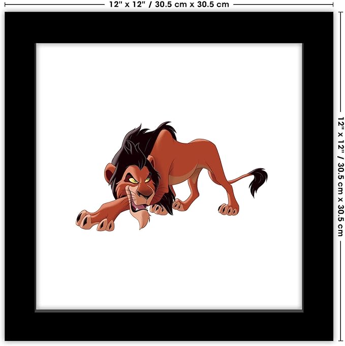 Trends International Gallery Pops Disney The Lion King - Scar Wall Art Wall Poster, 12.00" x 12.00", Black Frame Version