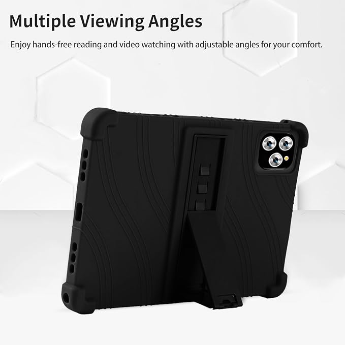 Case for Lebsytb P30 10.1-Inch Tablet – Shockproof Silicone Protective Cover with Kickstand Drop-Resistant Business Style (Black)