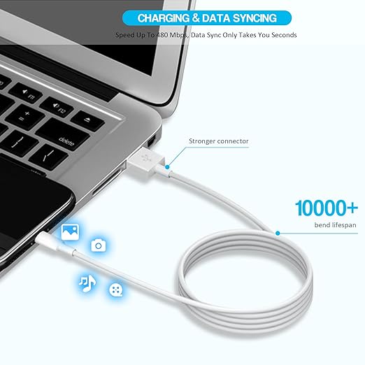 For iPad Charger [ Apple MFI Certified ] 10FT Long for iPad Chargers Lightning Cord Cable Fast Charging USB Wall Charger Block Foldable Plug for iPad7/ 8/9 GenerationiPadAiriPadMini iPadProiPhone