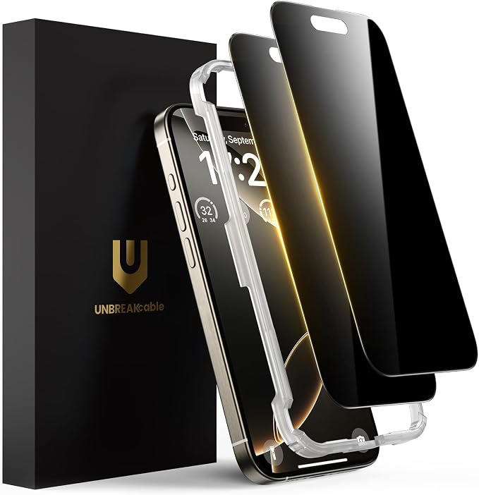 UNBREAKcable 2 Pack Privacy Screen Protector for iPhone 11 Pro Max/Xs Max Shatterproof Tempered Glass [True 28°Anti Spy] [9H Hardness] [Easy Installation] Protector for Apple 6.5