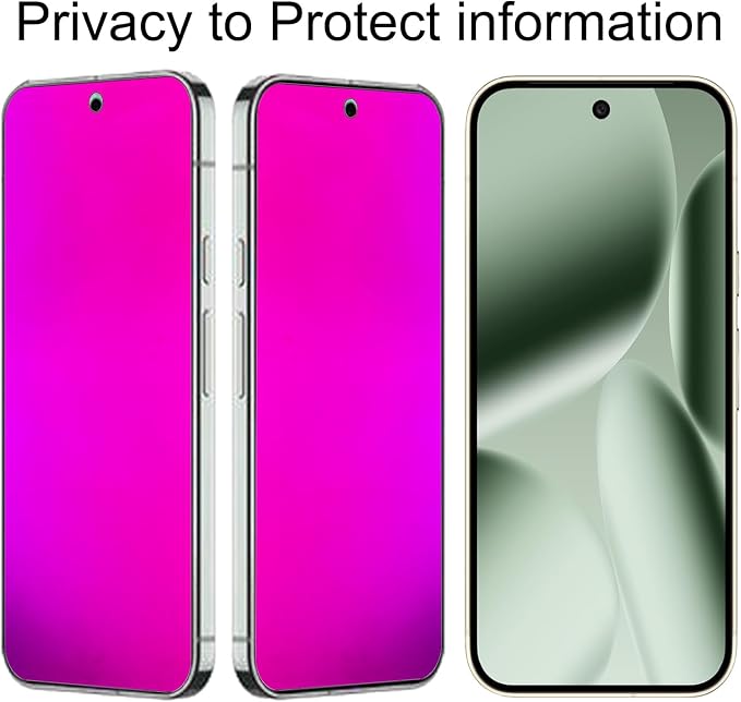 2 Pack for Google Pixel 10 Pro XL /9 Pro XL Matte Privacy Screen Protector Anti spy Anti Glare Anti blue Light Film Gradient Blue