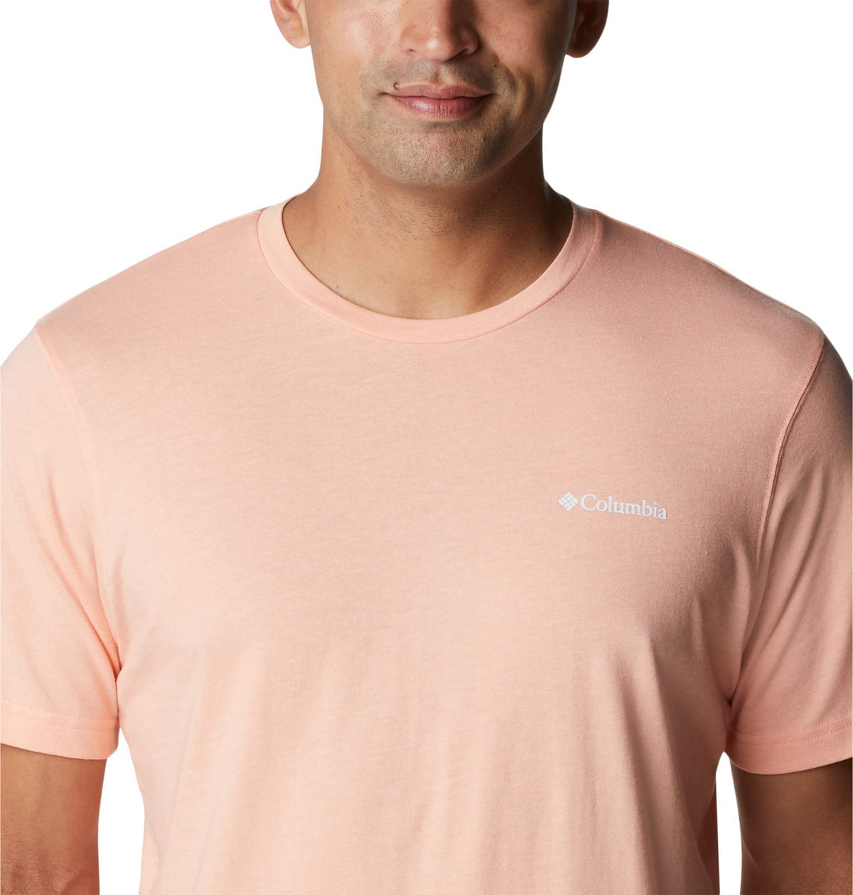 Columbia Men's Thistletown Hills Short Sleeve, Coral Reef Heather, 6X Big