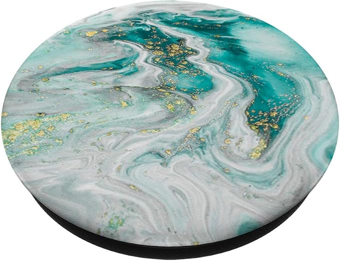 Teal Ink Marbled Design Pop Mount Sockets Phone Grip PopSockets Adhesive PopGrip