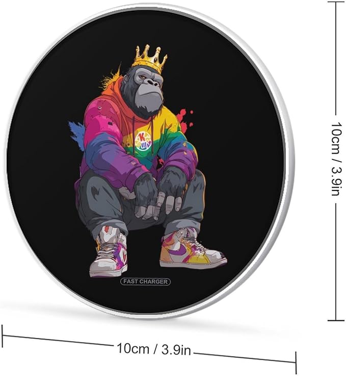 Gorillas Monkeys Wireless Charger Portable Charging Pad | LightweightAll Smartphone