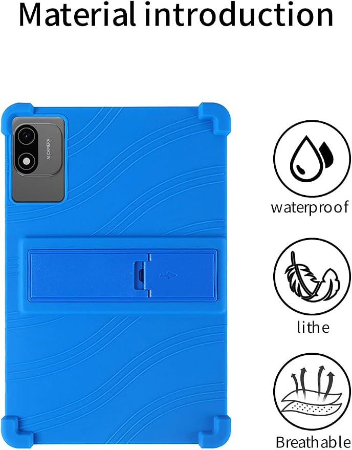 for Headwolf W6 10.1 Inch Tablet CaseBOVUGAC Soft Silicone Adjustable Stand Shockproof Kids Friendly for Headwolf W6 10.1 Tablet(Black)
