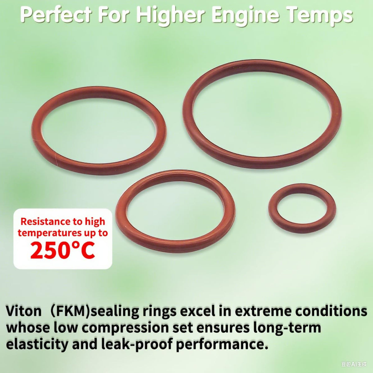 Langina 198PCS Viton O Ring Kits, 30 Sizes,75A Shore,High Temp Resistance