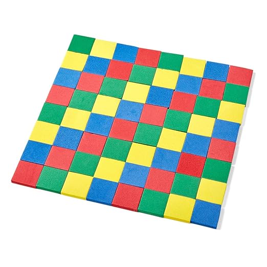 hand2mind Foam Square Color Tiles, Color Sorting, Math Counters for Kids, Counting Manipulatives, Colored Foam Squares, Math Manipulatives, Bingo Chips, Game Tokens, Tiles Learning (Set of 400)