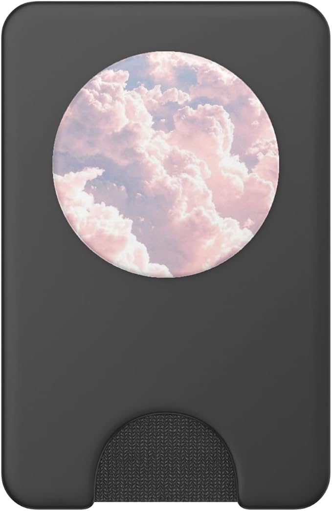 Pastel Pink and Purple Cloud Blue Sky Watercolor Clouds PopSockets Adhesive PopGrip