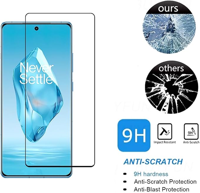 Screen Protector for OnePlus 12R 6.78 (2pcs) High Scratch Resistance Easy Install Tempered Glass Protective Film for OnePlus 12R