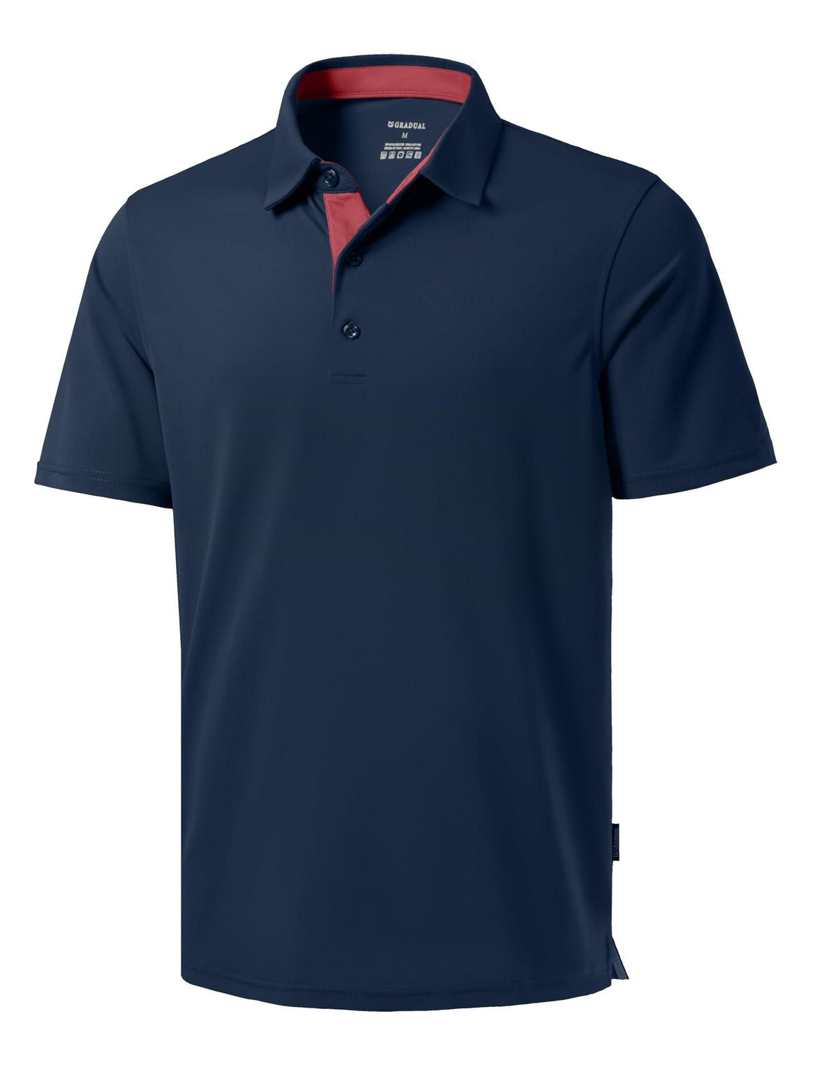 Men's Golf Polo Shirts Dry Fit Short Sleeve Shirt, Navy, 2XL