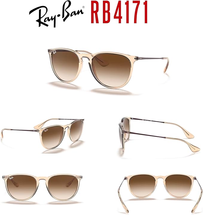 Ray-Ban RB4171 ERIKA Round Sunglasses For Women +BUNDLE with ACCESSORY EYEWEAR KIT