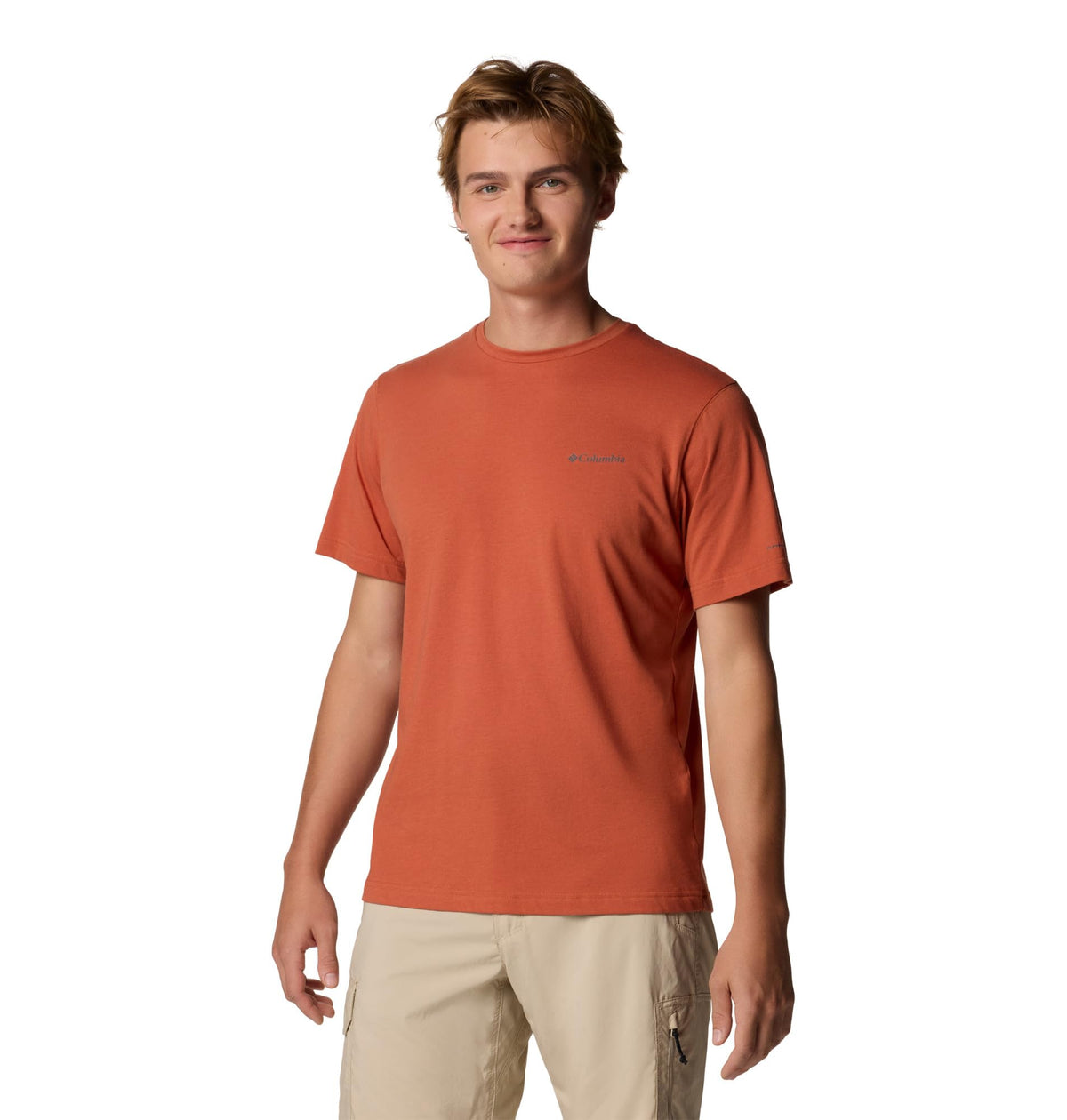 Columbia Mens Thistletown Hills Short Sleeve T-Shirt, Tuscan Heather, Medium