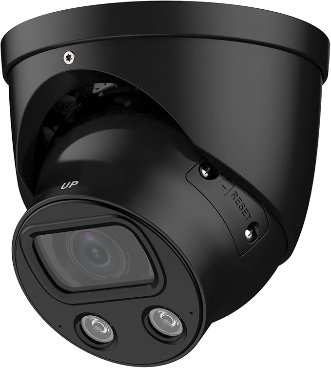 EmpireTech IPC-Color4K-T 4K Full-Color Ultra Low Light 8MP 1/1.2" CMOS Smart AI Starlight Turret IP Camera,Build-in Warm LED, Built-in Mic,Motion Detection,PoE and ePoE,IPC-Color4K-T 3.6mm-Black