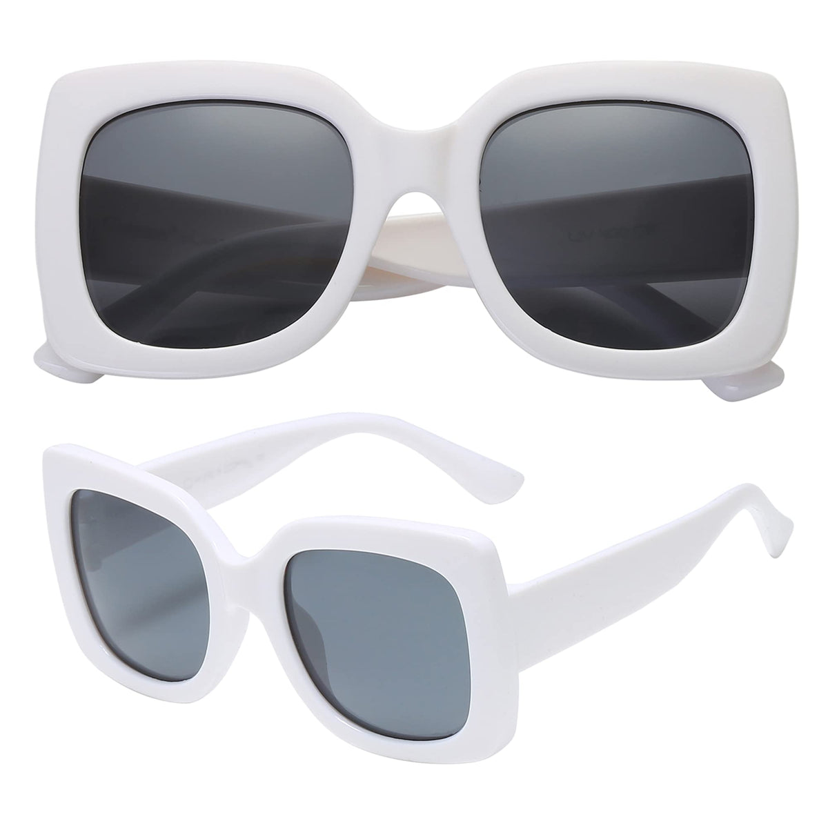 PolarSpex Girls Elastic Square Oversized Kids Polarized Sunglasses - BPA Free