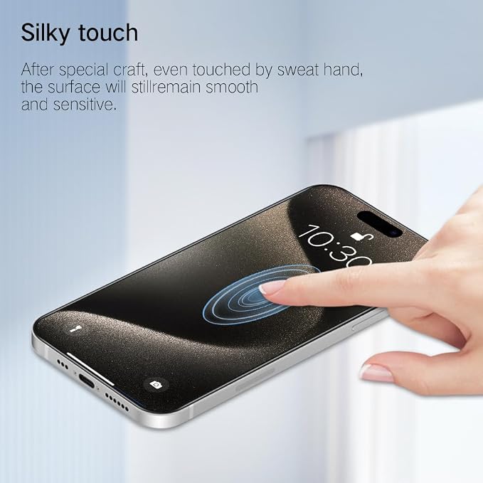PERFECTSIGHT Privacy Screen Protector for iPhone 15 Pro Max 6.7 Inch Anti Spy HD Clear Bubble Free Tempered Glass Case Friendly 5X Stronger