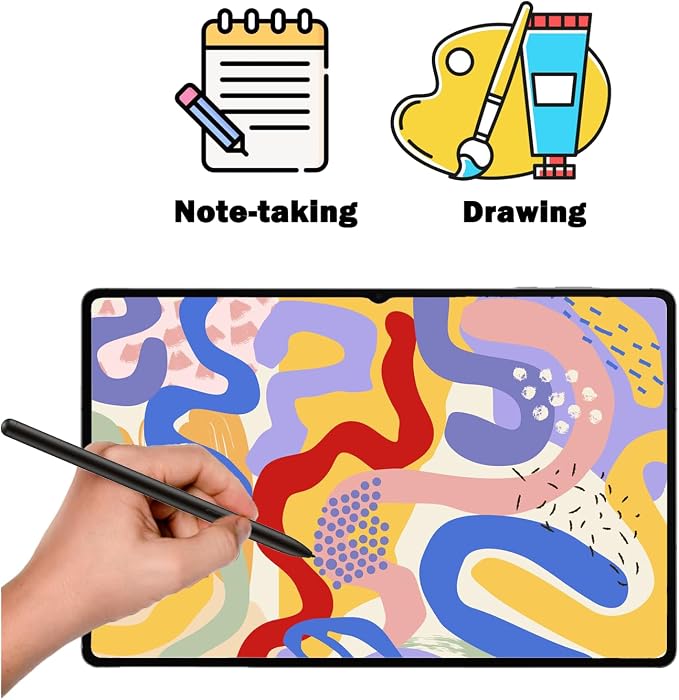 Galaxy Tab S11 Ultra S Pen Replacement for Samsung Galaxy Tab S11 Stylus Pen Replacement withoutBluetooth for Samsung Galaxy Tab S11 Pen+Free 5 Tips+1 Tweezer (Black)