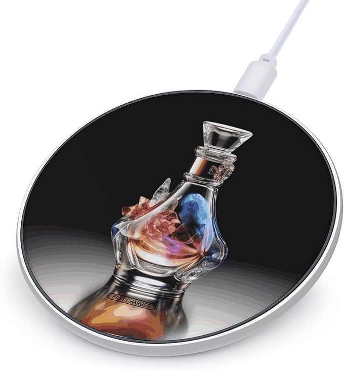 Perfume Bottle Wireless Charger Magnetic Phone Induction Charger 10w Fast Wireless Charging Station Compatible with iPhone 17 16 15 14 13 12 Pro Max Samsung Galaxy S25 S24 S23