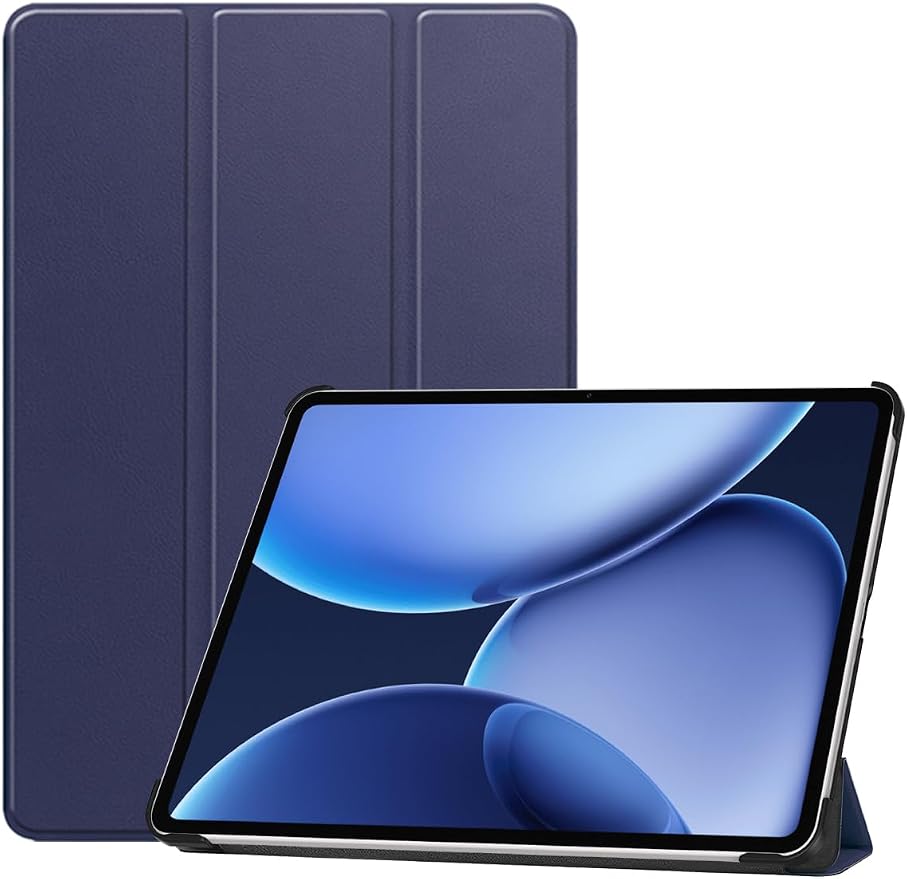 for OnePlus Pad 3 2025 13.2 Inch Android Tablet CaseBOVUGAC Folding Stand Protective Cover with Pencil Holder and Wrist StrapFull Protection Premium PUScratch Resistant(Black)