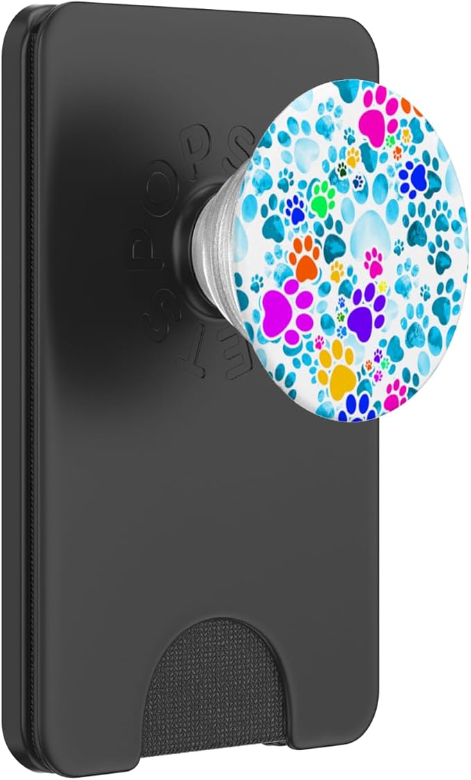 Print of Dog Paws PopSockets Adhesive PopGrip
