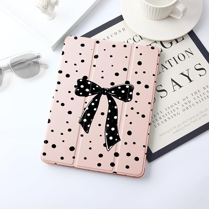 JOYLAND Blue Turtle for iPad Air 11 Inch M3(2025)/M2 (2024)Air 5th/4th Generation Case 2022/2020 10.9 Inch with Pencil Holder-Trifold Stand Protective Cover with Soft TPU BackBlack
