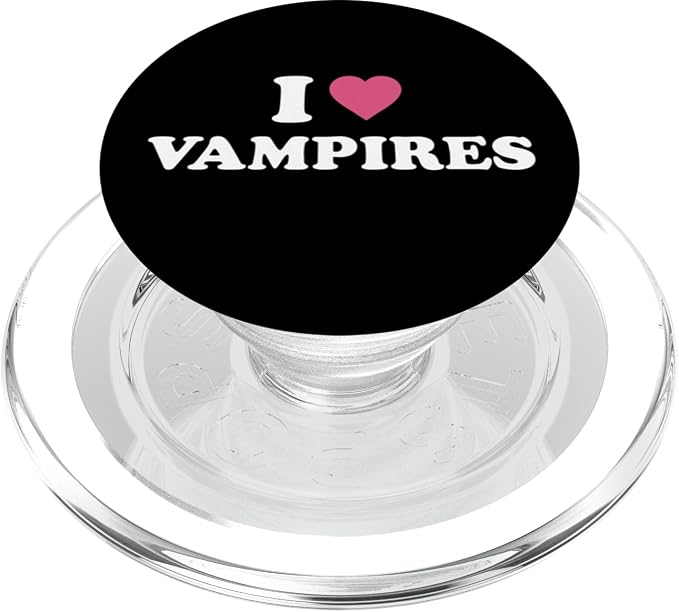 I Love Vampires Pink Emo Goth Boys Girls PopSockets Standard PopGrip