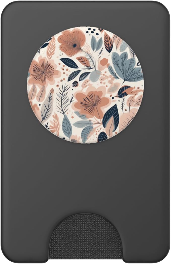 Boho Cream Aesthetic Neutral Floral Wild Flower Pattern PopSockets Adhesive PopGrip