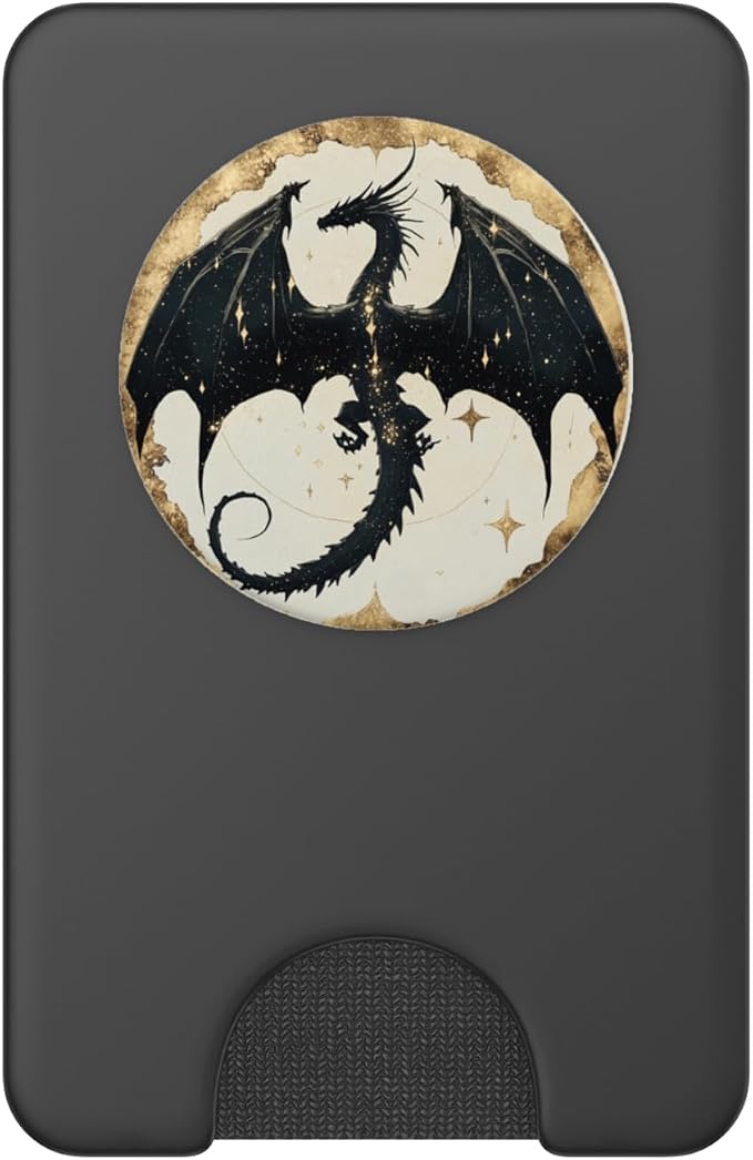 Book Dragon Librarian Mythical Creature Flame Wyvern Fantasy PopSockets PopGrip for MagSafe