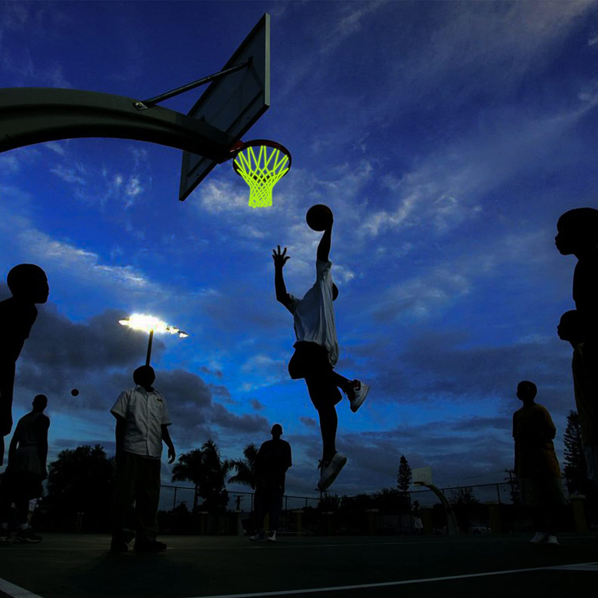 NEIJIANG Glow Basketball Net,Nightlight Luminous Outdoor