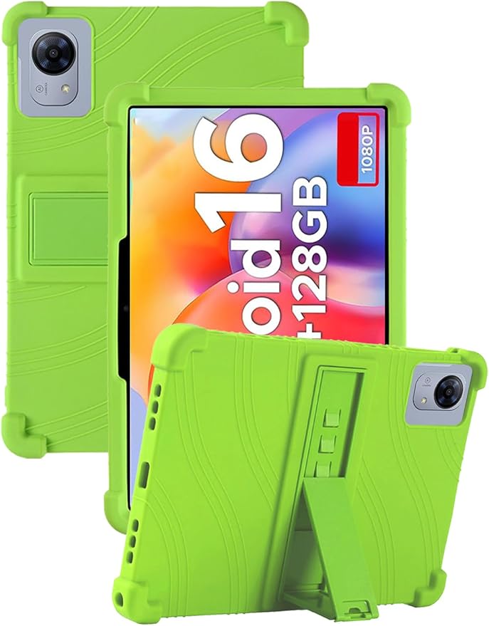 Case for POCKAM P11 Pro Android 16 Tablet 11 Inch (Black) | Soft Silicone Kids Friendly Protective Cover with Adjustable Stand Drop-Proof