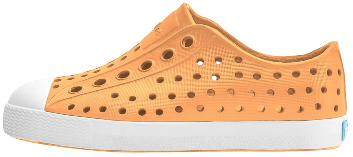 Native Shoes Unisex-Kids Jefferson Sneakers, Papaya Orange/Shell White, 9 Toddler