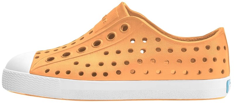 Native Shoes Unisex-Kids Jefferson Sneakers, Papaya Orange/Shell White, 7 Toddler
