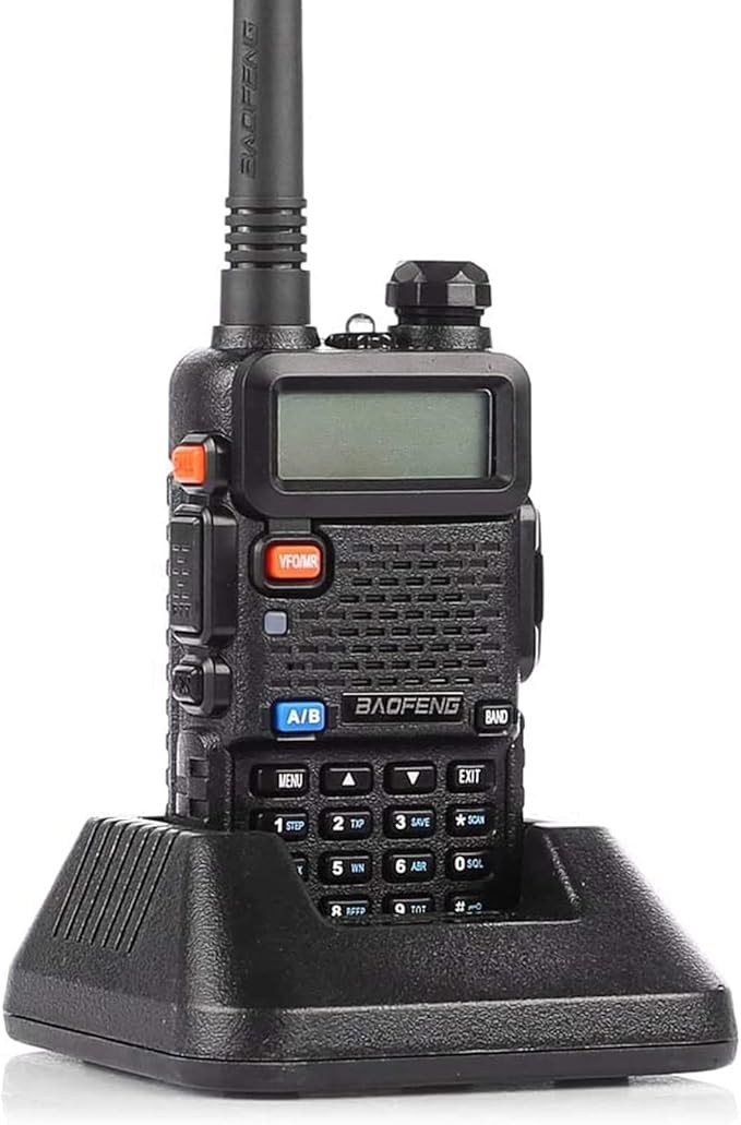 Baofeng UV-5R Dual Band Two Way Radio Handheld Ham Radio Long Range Walkie Talkies Pack of 10 for Adults School Team Management (Black) with 5W High Gain