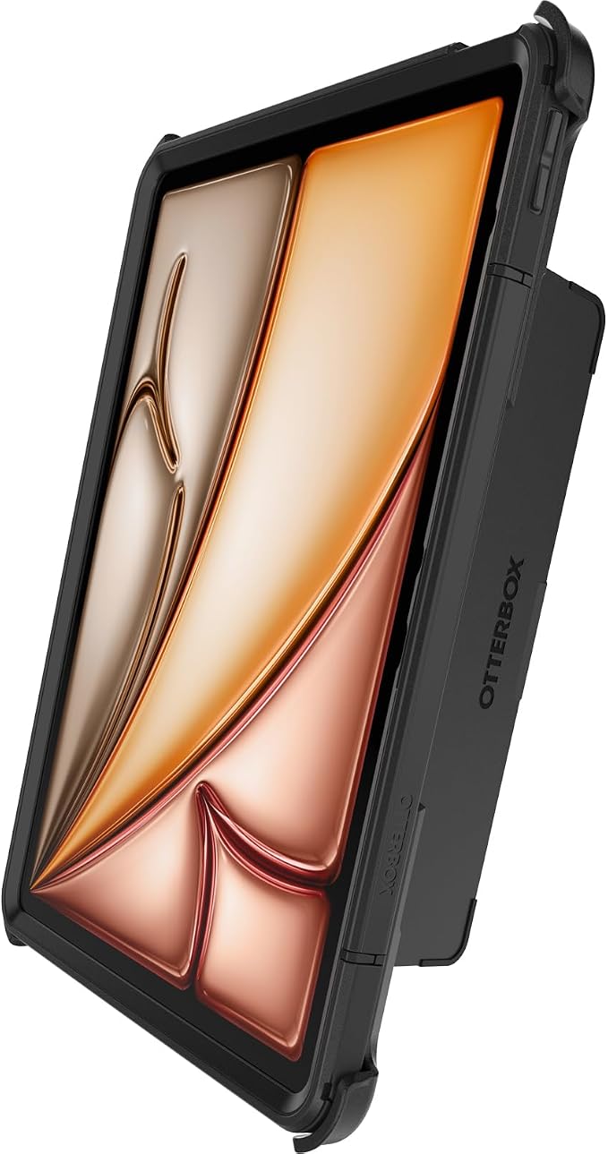 OtterBox Defender Series Case for iPad Air 13-Inch (M3) &amp (M2) - Black Rugged Durable Multi-Layer Protection (Single Unit Ships in Polybag Ideal for Business Customers)