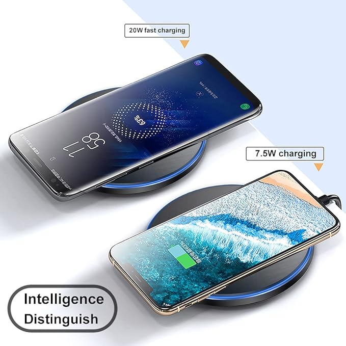 Fast Wireless Charger,20W Max Wireless Charging Pad Compatible with iPhone 16/16 Pro/Pro Max/15/14/13/12/11/X,AirPods;FDGAO Induction Charge Mat for Samsung Galaxy S25/S24/S23/S20/Pixel/G8