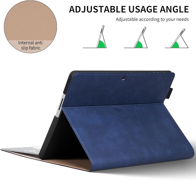 for Microsoft Surface Pro 12 inch Case 1st Edition (2025) Leather Protective Shell Protection Cover Compatible with Type Cover Keyboard and Pencil Holder.Black