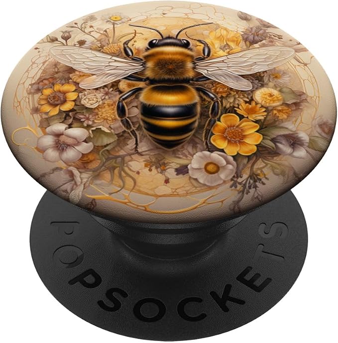 Floral Bee Watercolor Boho Style PopSockets PopGrip for MagSafe