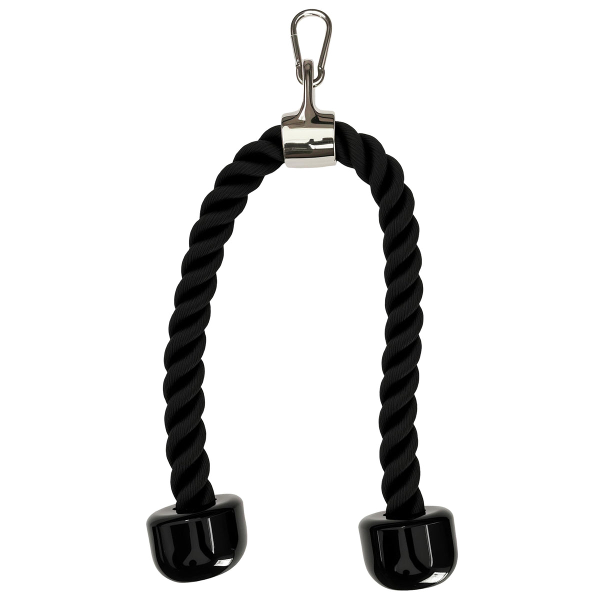 qibylift Deluxe Tricep Rope Pull Down - 27 Inch/14 Inch Rope Length, Easy to Grip & Non Slip Cable Attachment (Black)